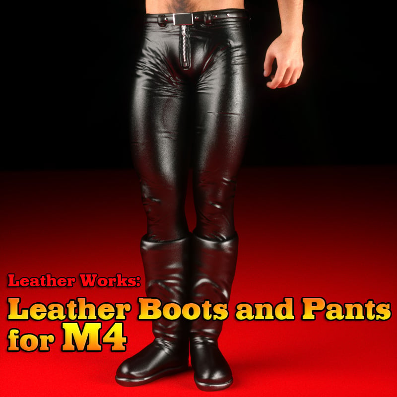 Leather Boots and Pants for M4 by: DarksealDigi-Mig, 3D Models by Daz 3D