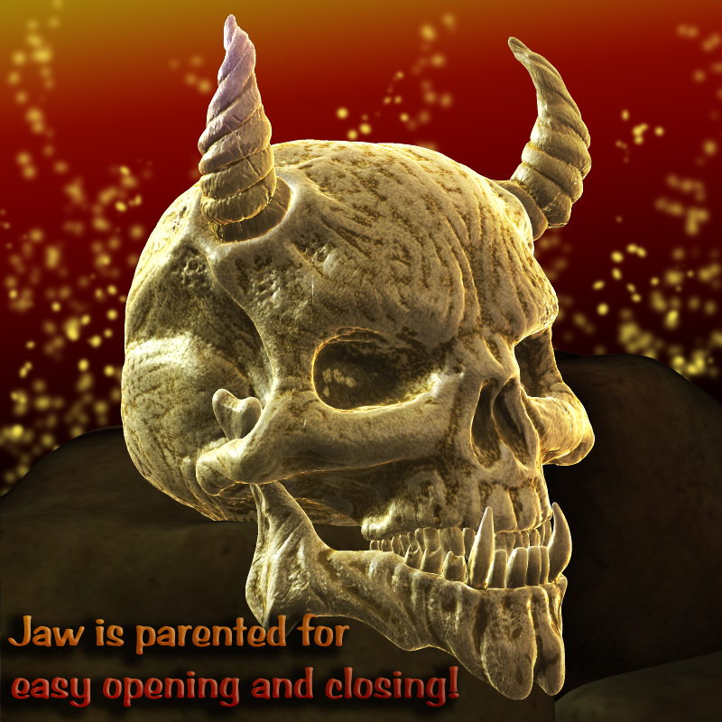 Lesser Demon Skull by: DarksealDigi-Mig, 3D Models by Daz 3D