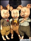 The 3 Little Pigs by: 3D Universe, 3D Models by Daz 3D