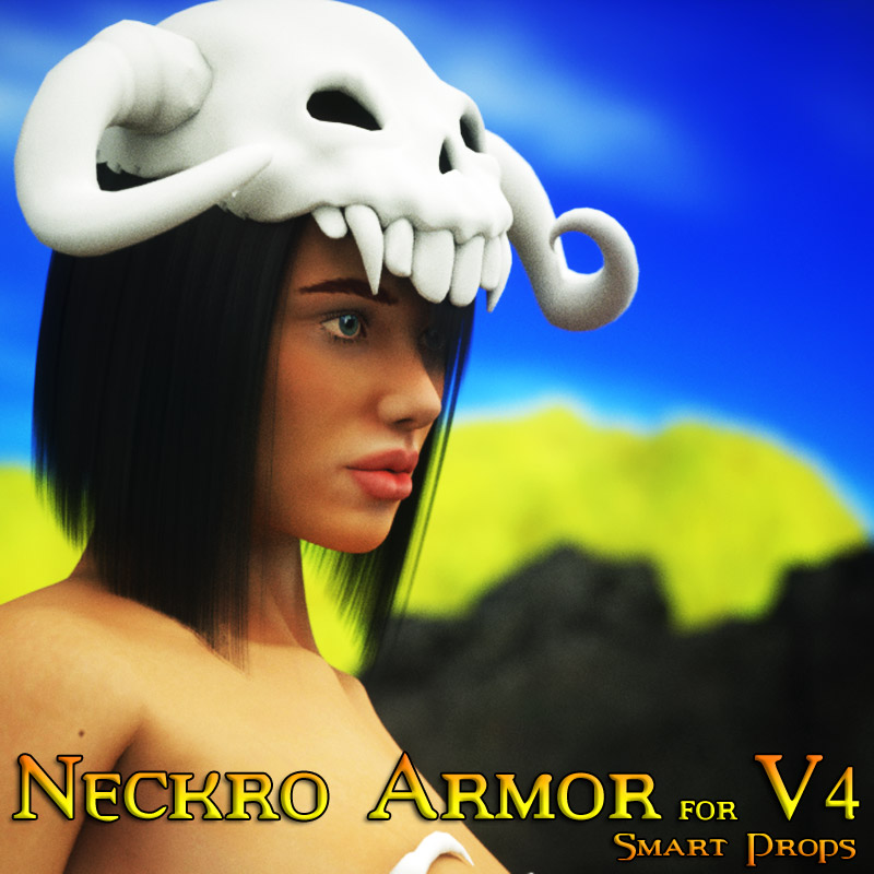 Neckro Armor for V4 by: DarksealDigi-Mig, 3D Models by Daz 3D