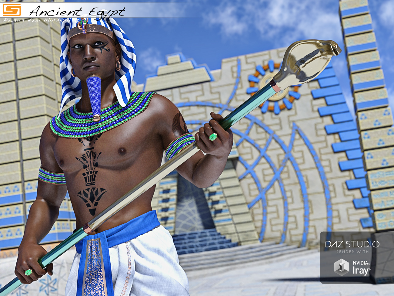 Ancient Egypt - Poses and Props for Michael 7 by: Sedor, 3D Models by Daz 3D