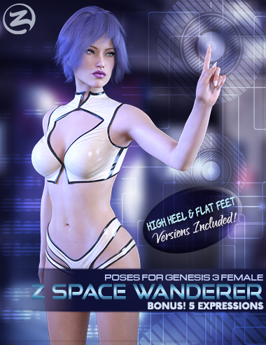 Z Space Wanderer - Poses and Expressions for Genesis 3 Female by: Zeddicuss, 3D Models by Daz 3D
