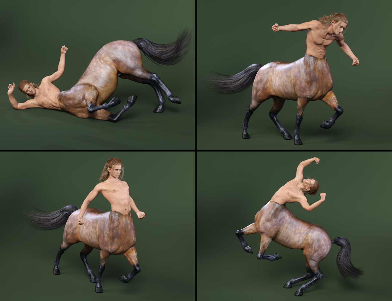 Capsces Poses and Expressions for Centaur 7 Male by: Capsces Digital Ink, 3D Models by Daz 3D