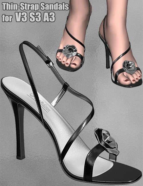 Thin-Strap Sandals for V3/S3/A3 by: idler168, 3D Models by Daz 3D