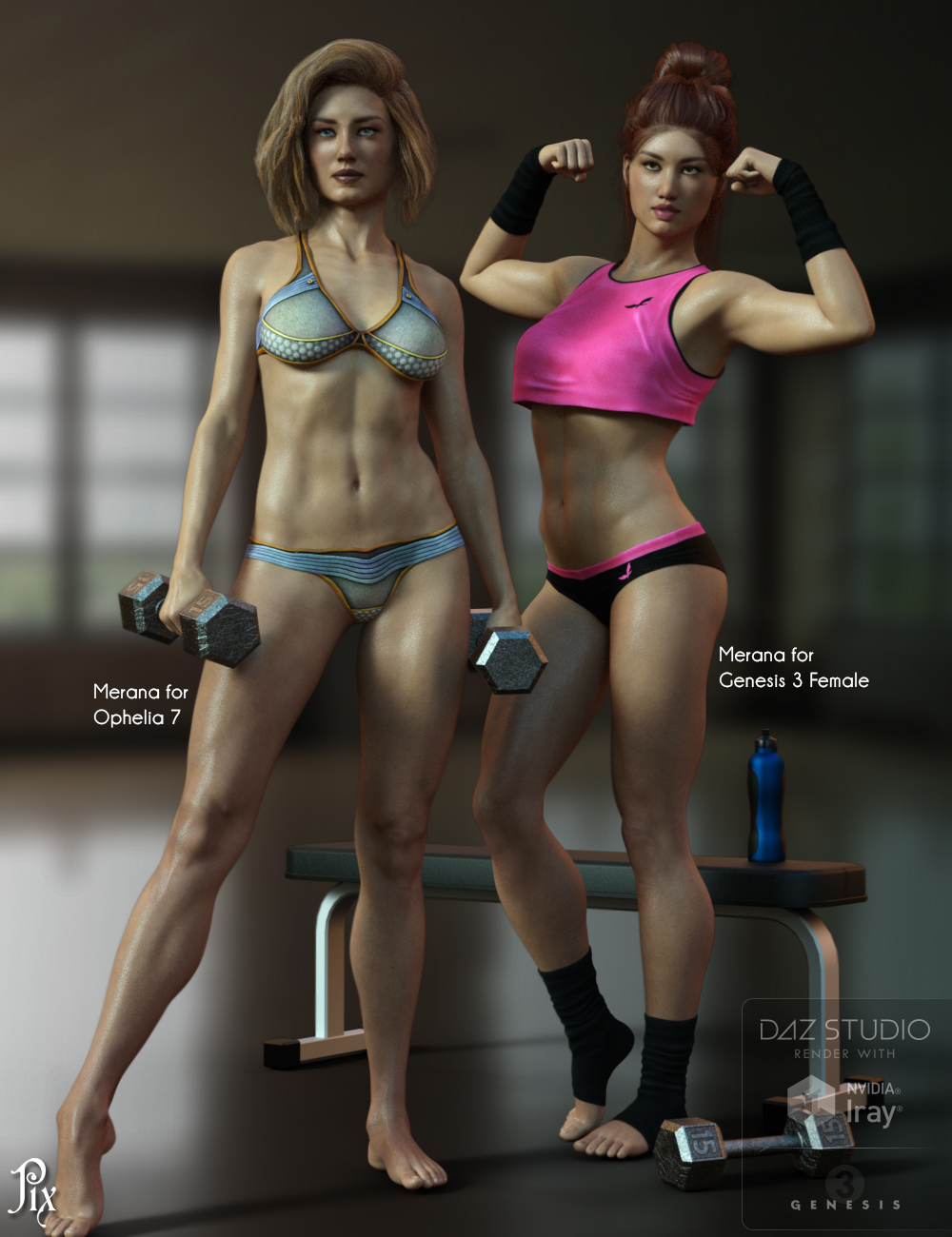 Pix Merana for Genesis 3 Female by: Pixelunashadownet, 3D Models by Daz 3D