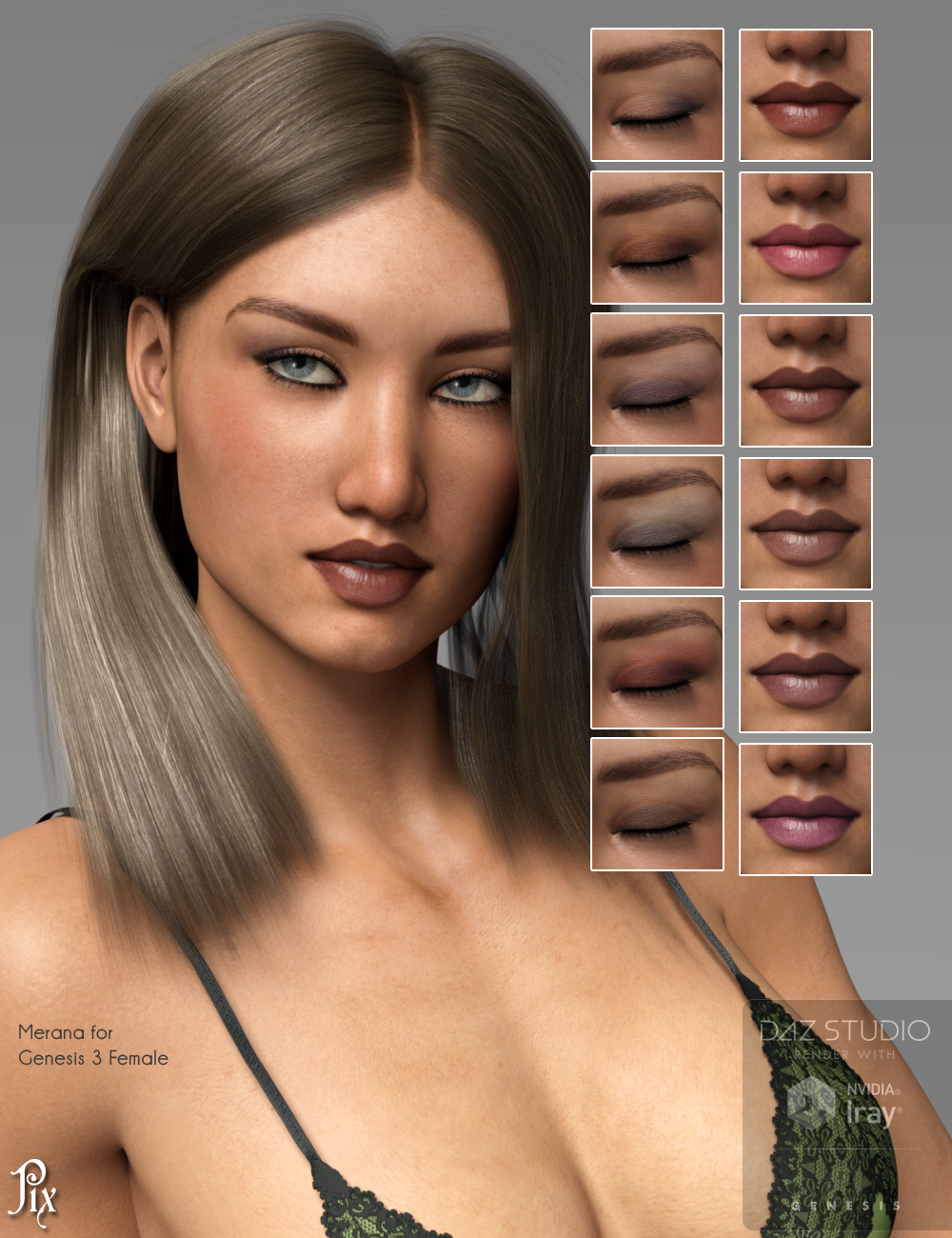 Pix Merana for Genesis 3 Female Pix Merana for Genesis 3 Female by: Pixelunashadownet, 3D Models by Daz 3D