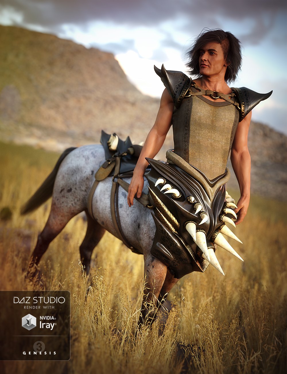 Kentauros Centaur Outfit for Centaur 7 Male by: ArienMada, 3D Models by Daz 3D