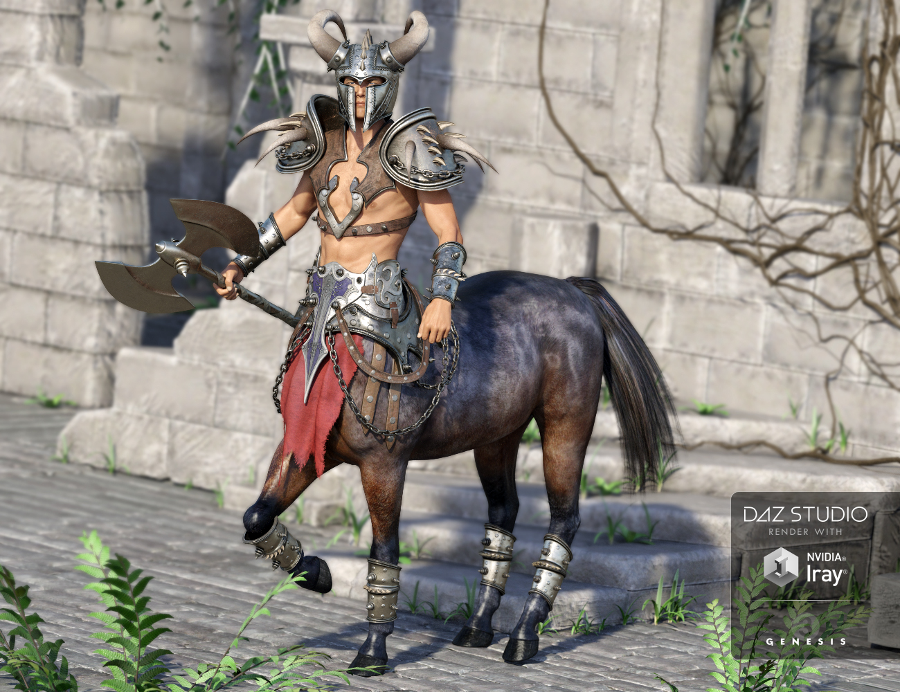 Ravager Centaur Outfit Textures by: , 3D Models by Daz 3D