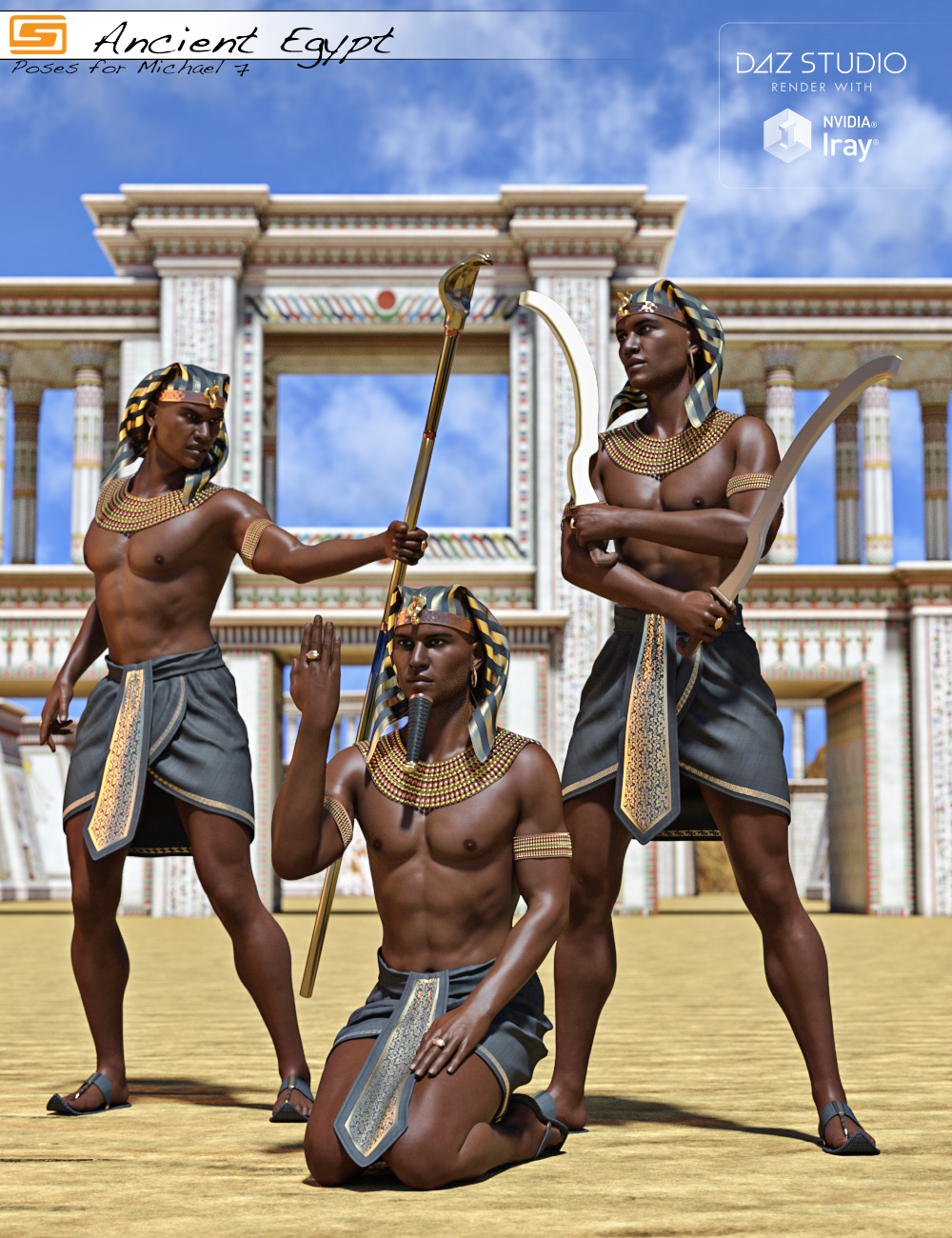 Ancient Egypt Bundle Character Outfit Expansion And Poses Daz 3d 