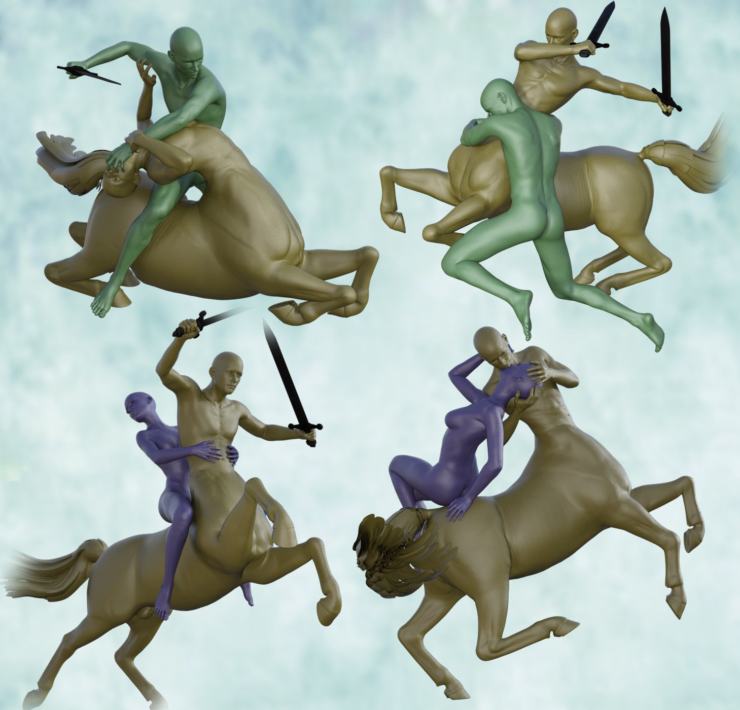 Centaur 7 Male Poses with Victoria 7 and Michael 7 Centaur 7 Male Poses with Victoria 7 and Michael 7 by: breezeaurora, 3D Models by Daz 3D