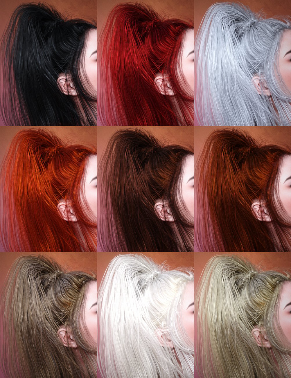 Colors for Twilight Hair by: goldtassel, 3D Models by Daz 3D