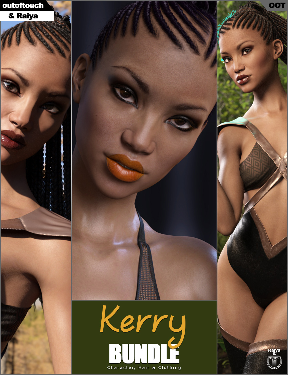 Kerry Bundle for Genesis 3 Female(s) by: outoftouchRaiya, 3D Models by Daz 3D