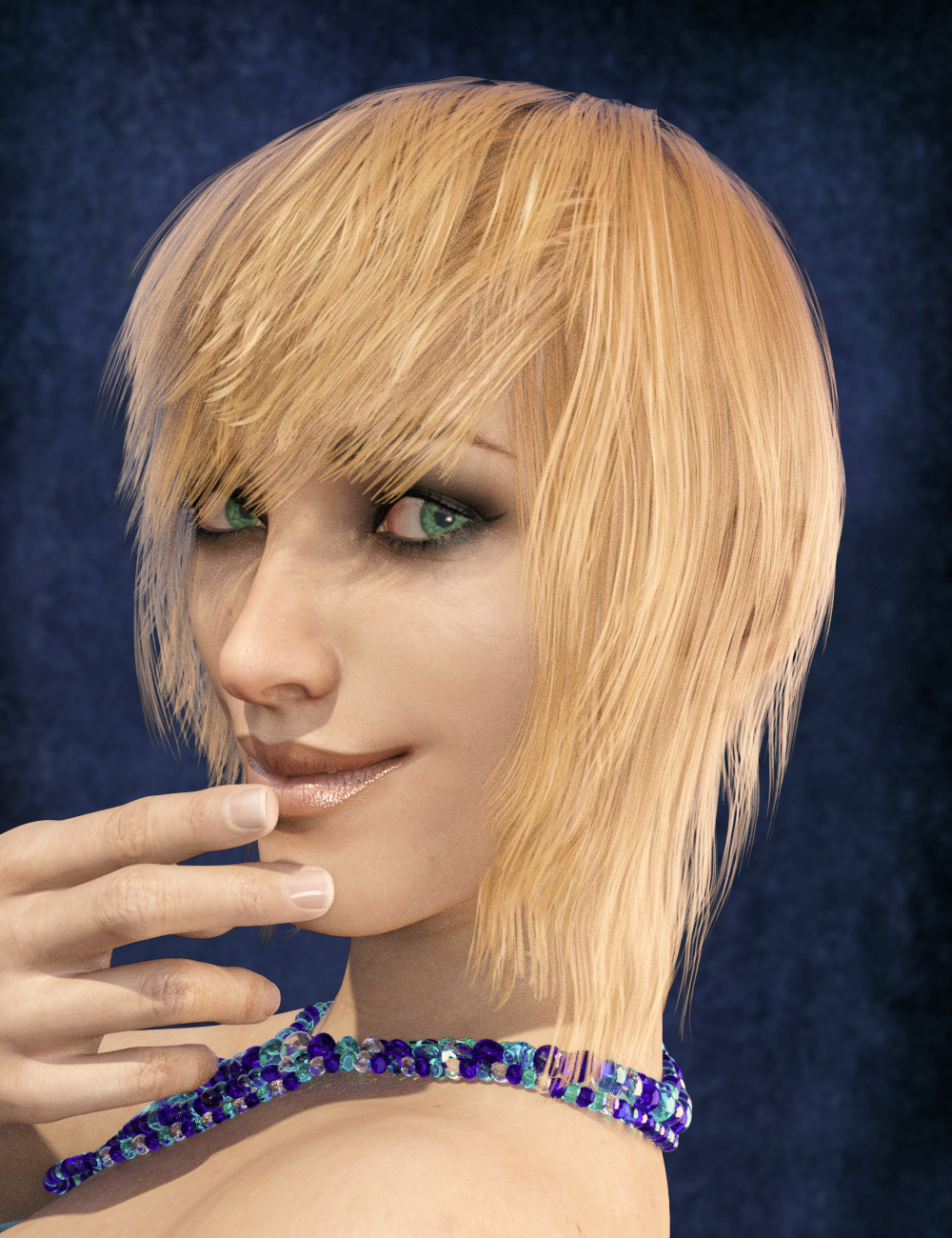 Kokoro Hair for Genesis 3 Female(s) and Male(s) by: Larisha, 3D Models by Daz 3D