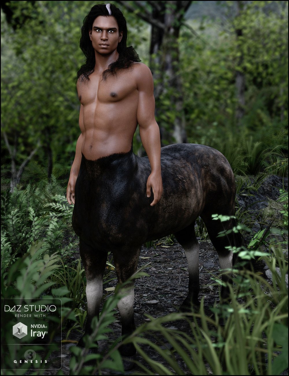 Kabaka for Centaur 7 and Genesis 3 Male(s) by: DemonicaEviliusJessaii, 3D Models by Daz 3D