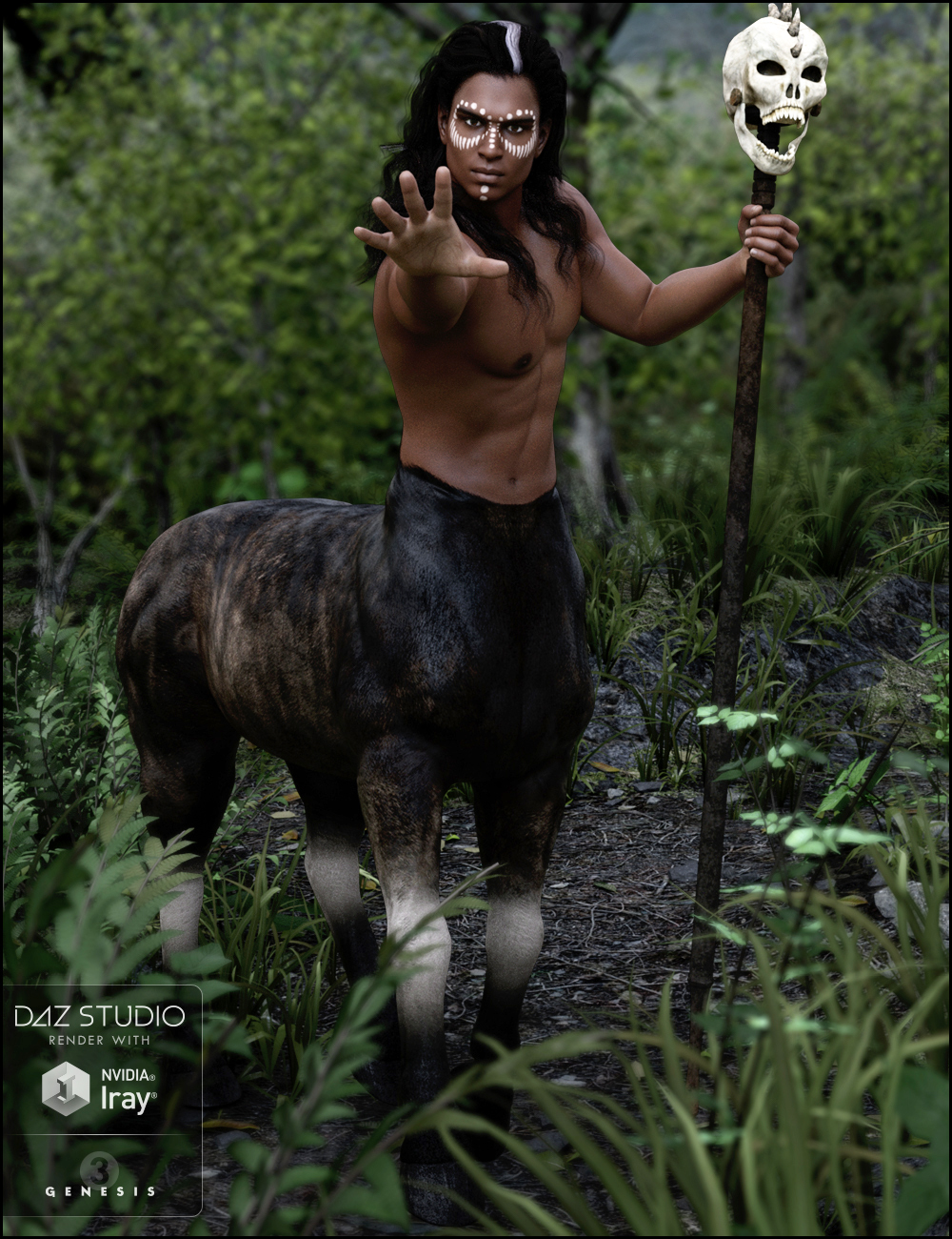 Kabaka for Centaur 7 and Genesis 3 Male(s) by: DemonicaEviliusJessaii, 3D Models by Daz 3D