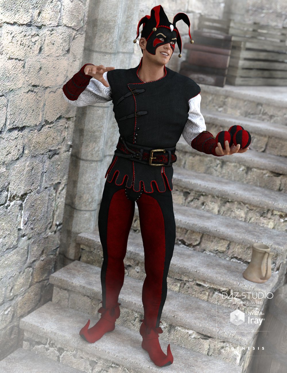 The Shadow Jester Outfit Textures The Shadow Jester Outfit Textures by: DirtyFairy, 3D Models by Daz 3D