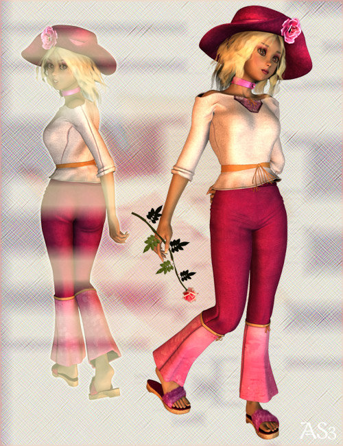 La Fille en Rose for A3 by: , 3D Models by Daz 3D