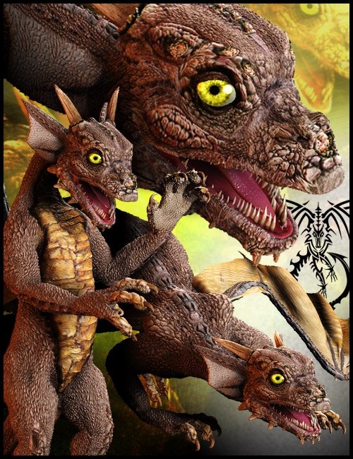Millennium Dragon 2 Hatchling by: , 3D Models by Daz 3D