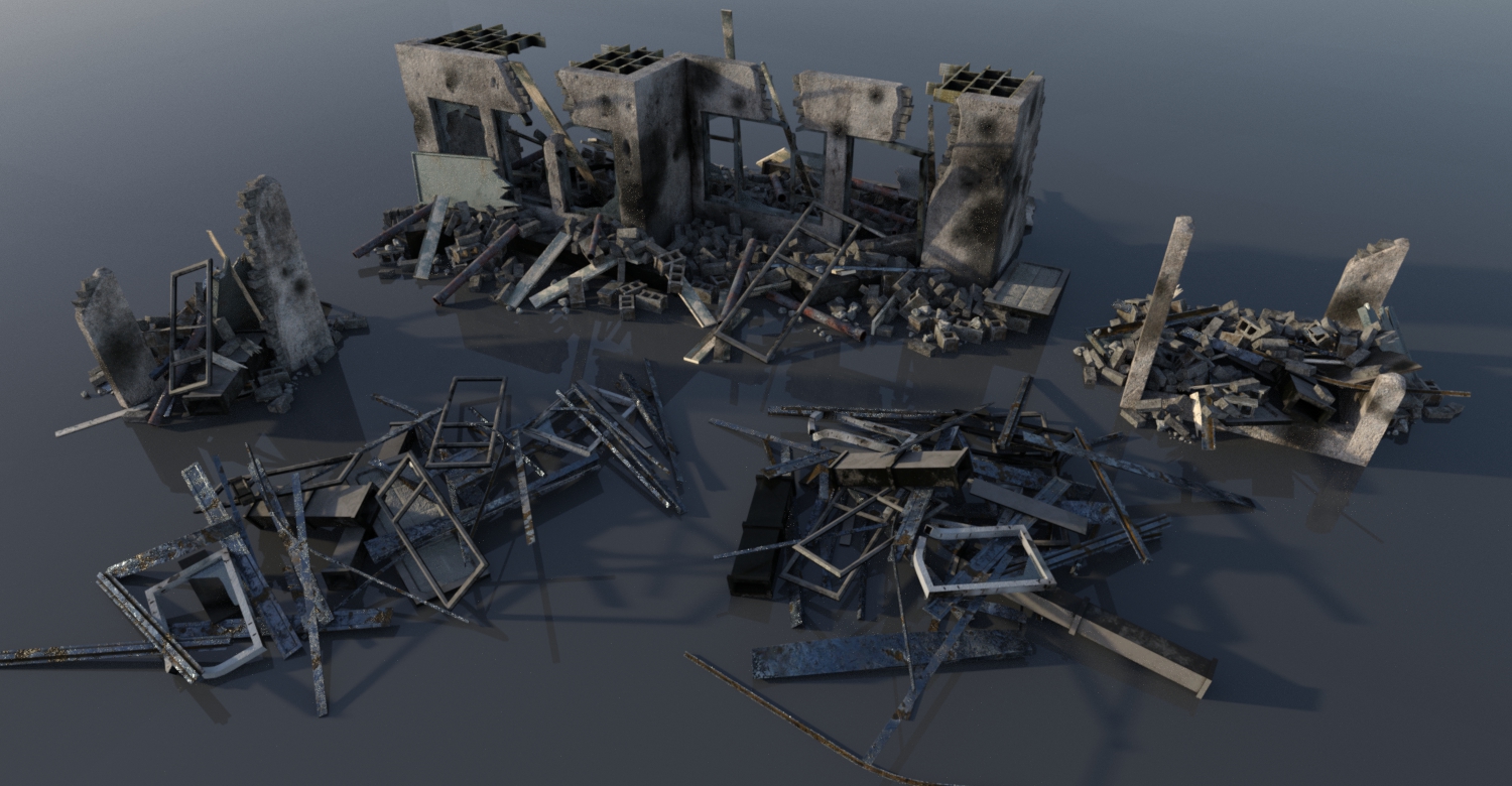 Modular Destruction by: The DigiVault, 3D Models by Daz 3D