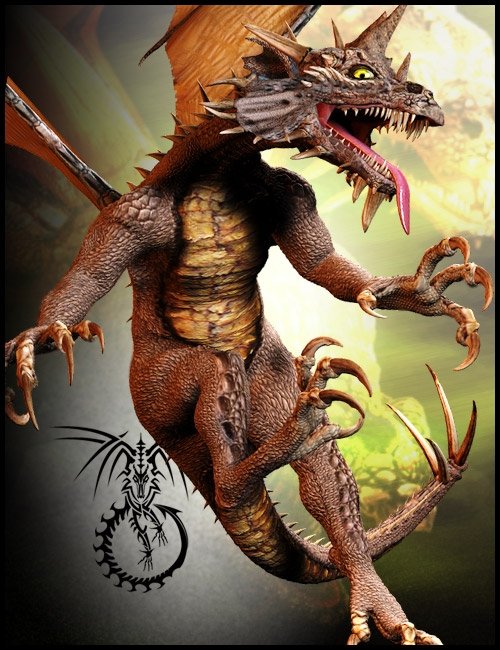 Millennium Dragon 2 Dragonling by: , 3D Models by Daz 3D