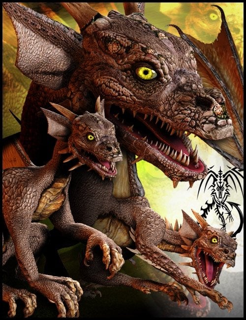 Millennium Dragon 2 Dragonling by: , 3D Models by Daz 3D