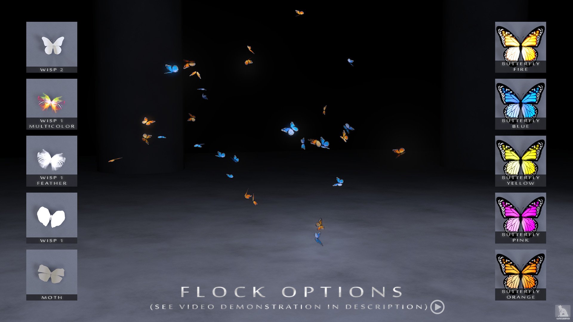 iREAL Animated Butterflies and Wisps by: ThePhilosopher, 3D Models by Daz 3D
