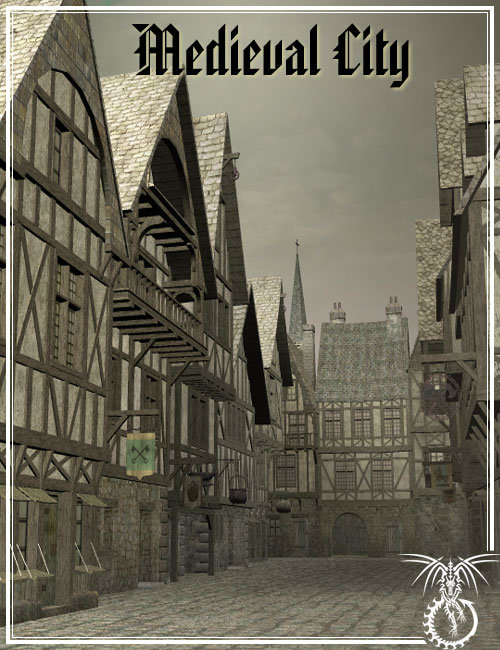 Medieval City by: Faveral, 3D Models by Daz 3D