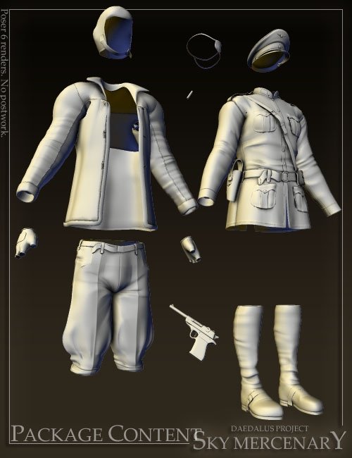 Daedalus Sky Mercenary for M3 by: Luthbel, 3D Models by Daz 3D