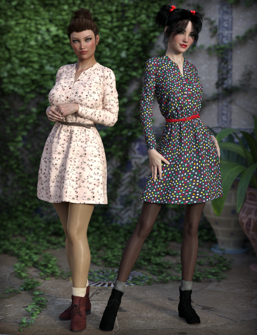 Cool Spring Outfit for Genesis 3 Female(s) by: esha, 3D Models by Daz 3D