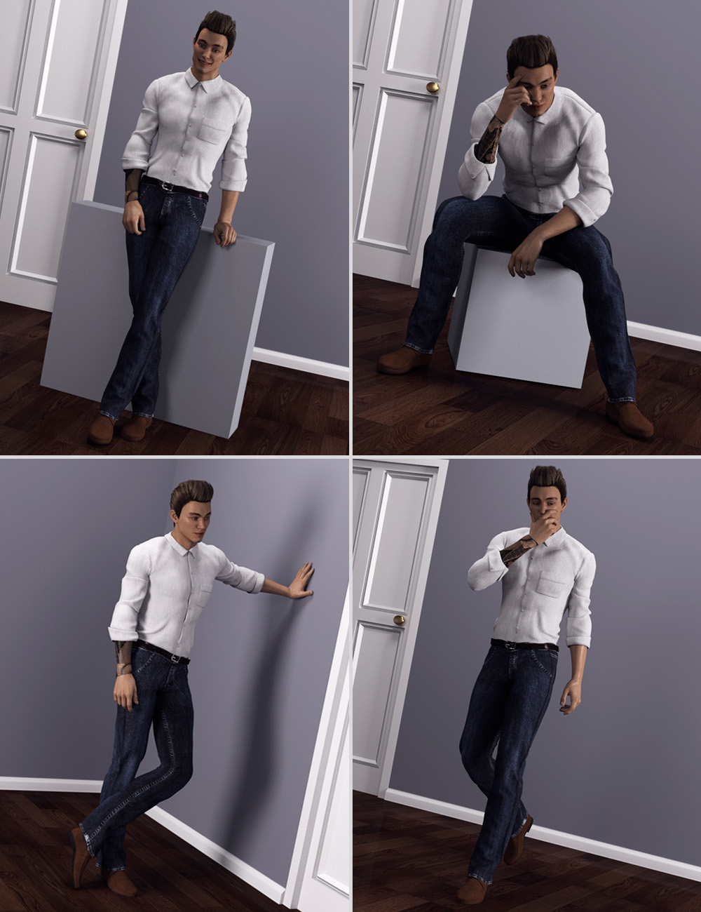 So Fresh Poses for Genesis 3 Male(s) by: Val3dart, 3D Models by Daz 3D
