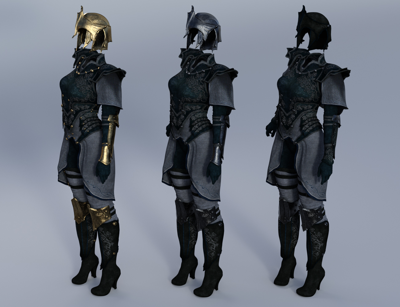 Elven Knight Armor Female Textures by: DirtyFairy, 3D Models by Daz 3D