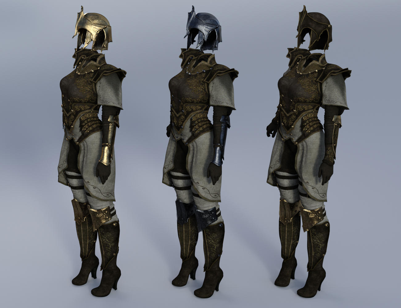 Elven Knight Armor Female Textures by: DirtyFairy, 3D Models by Daz 3D
