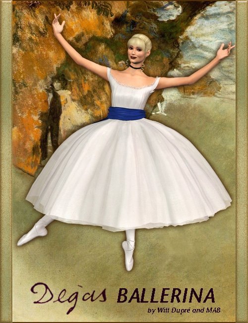 Degas Ballerina for V3 by: WillDupreMAB, 3D Models by Daz 3D
