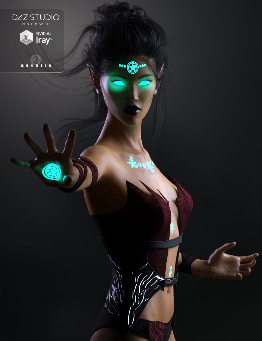 FW Saida HD for Genesis 3 Female by: Fred Winkler Art, 3D Models by Daz 3D