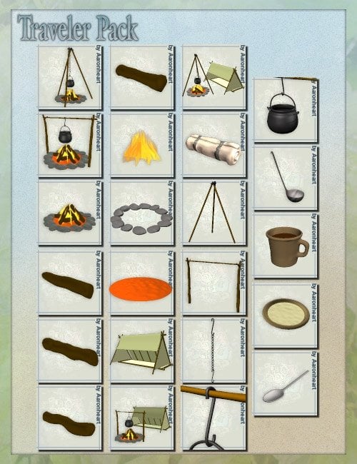 Traveler Props Pack Traveler Props Pack by: , 3D Models by Daz 3D