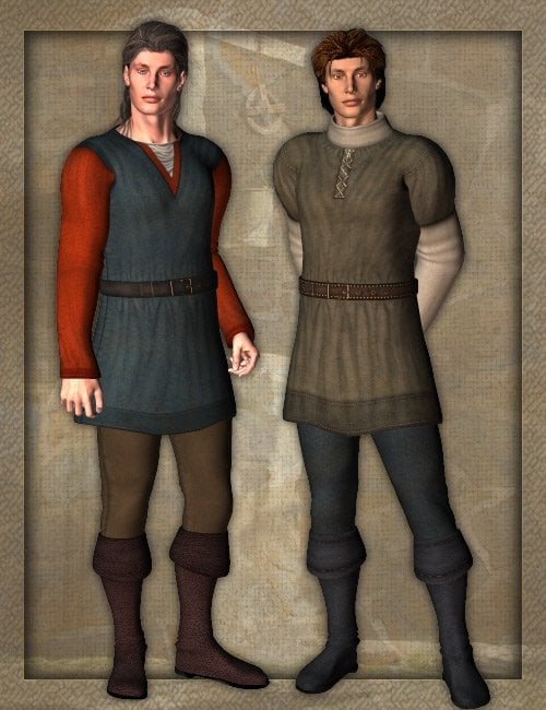 Villager Clothes for M3's and David's Tunic Packs by: karanta, 3D Models by Daz 3D