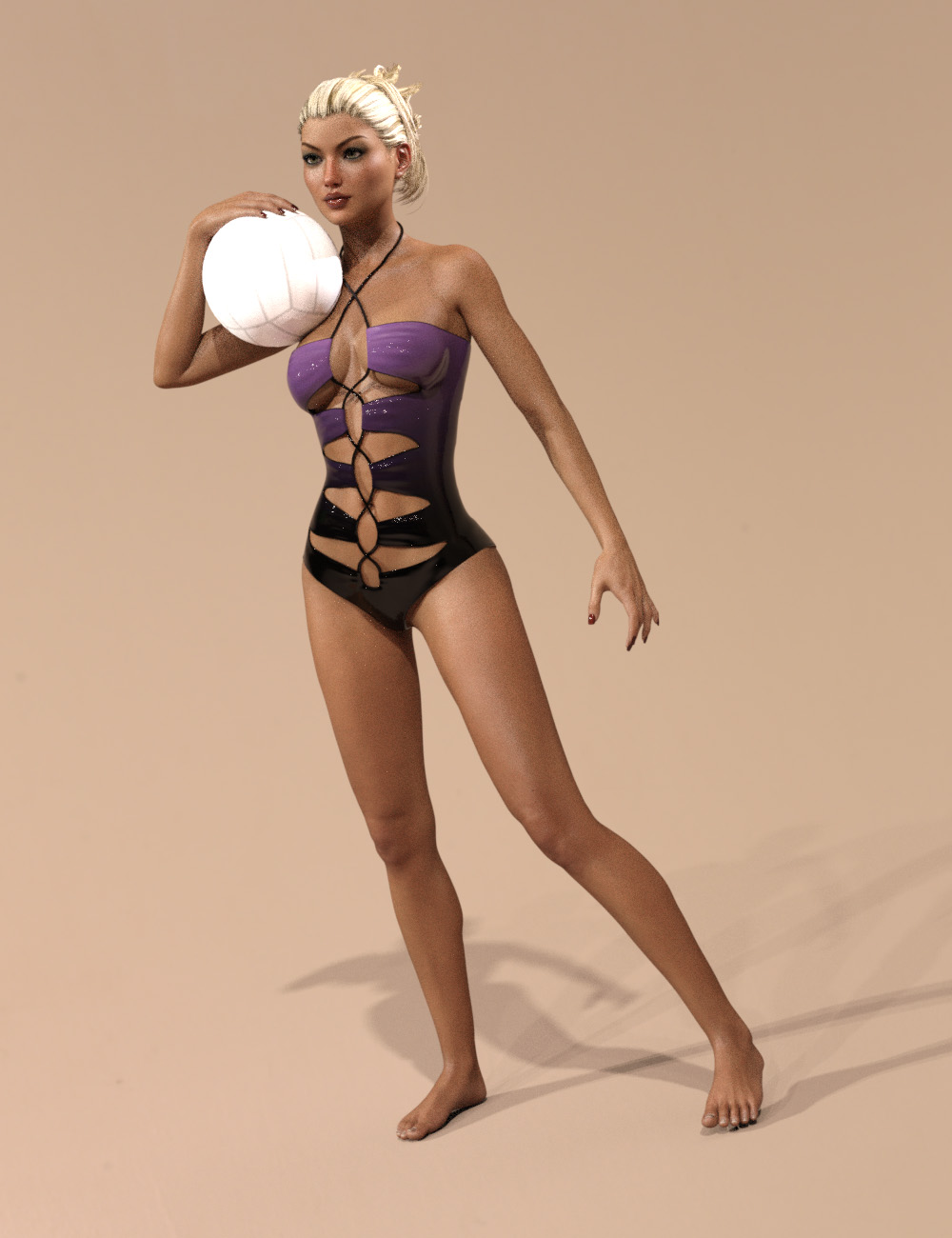 Beach Volleyball Poses for Genesis 3 Female(s) by: RiverSoft Art, 3D Models by Daz 3D