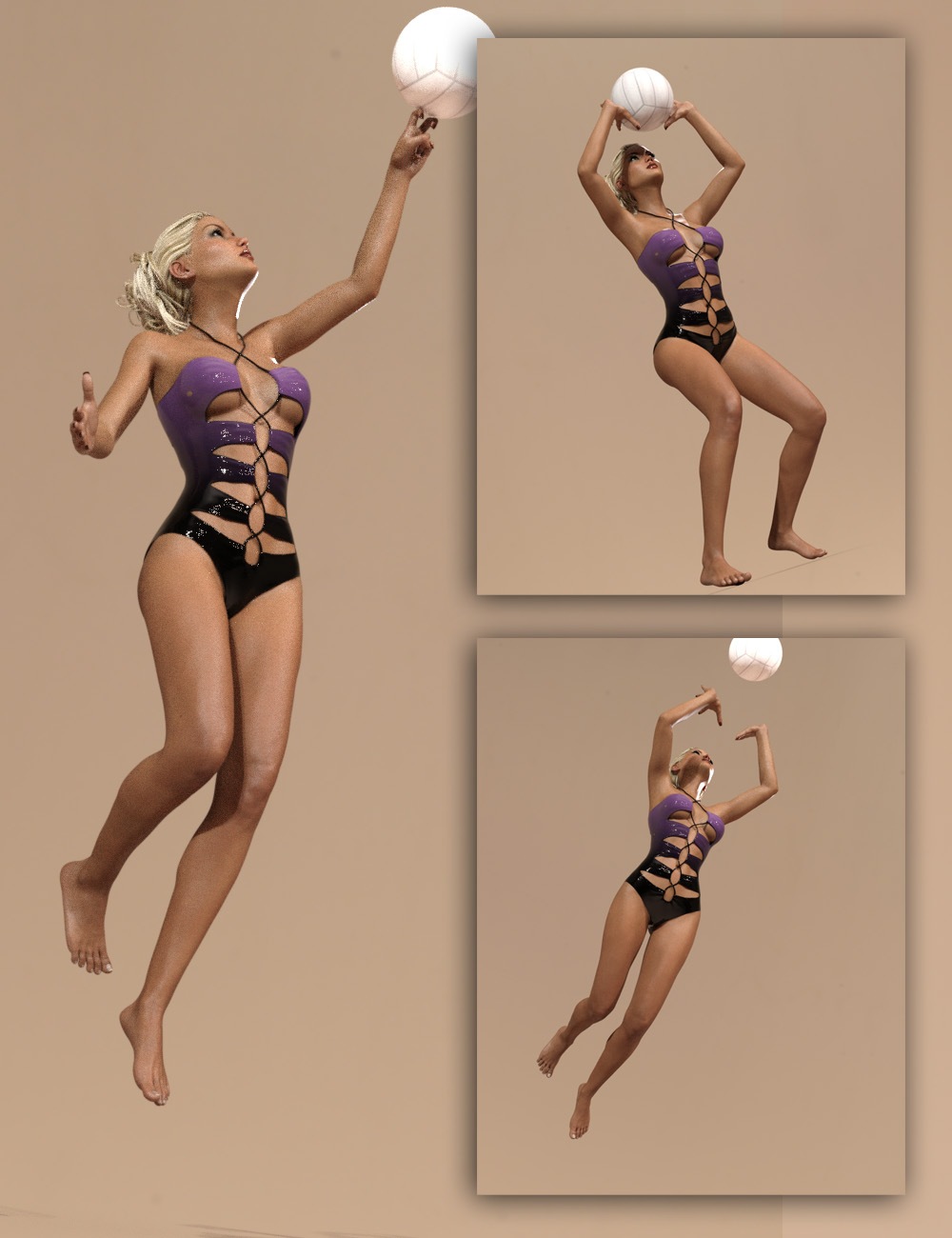 Beach Volleyball Poses for Genesis 3 Female(s) Beach Volleyball Poses for Genesis 3 Female(s) by: RiverSoft Art, 3D Models by Daz 3D