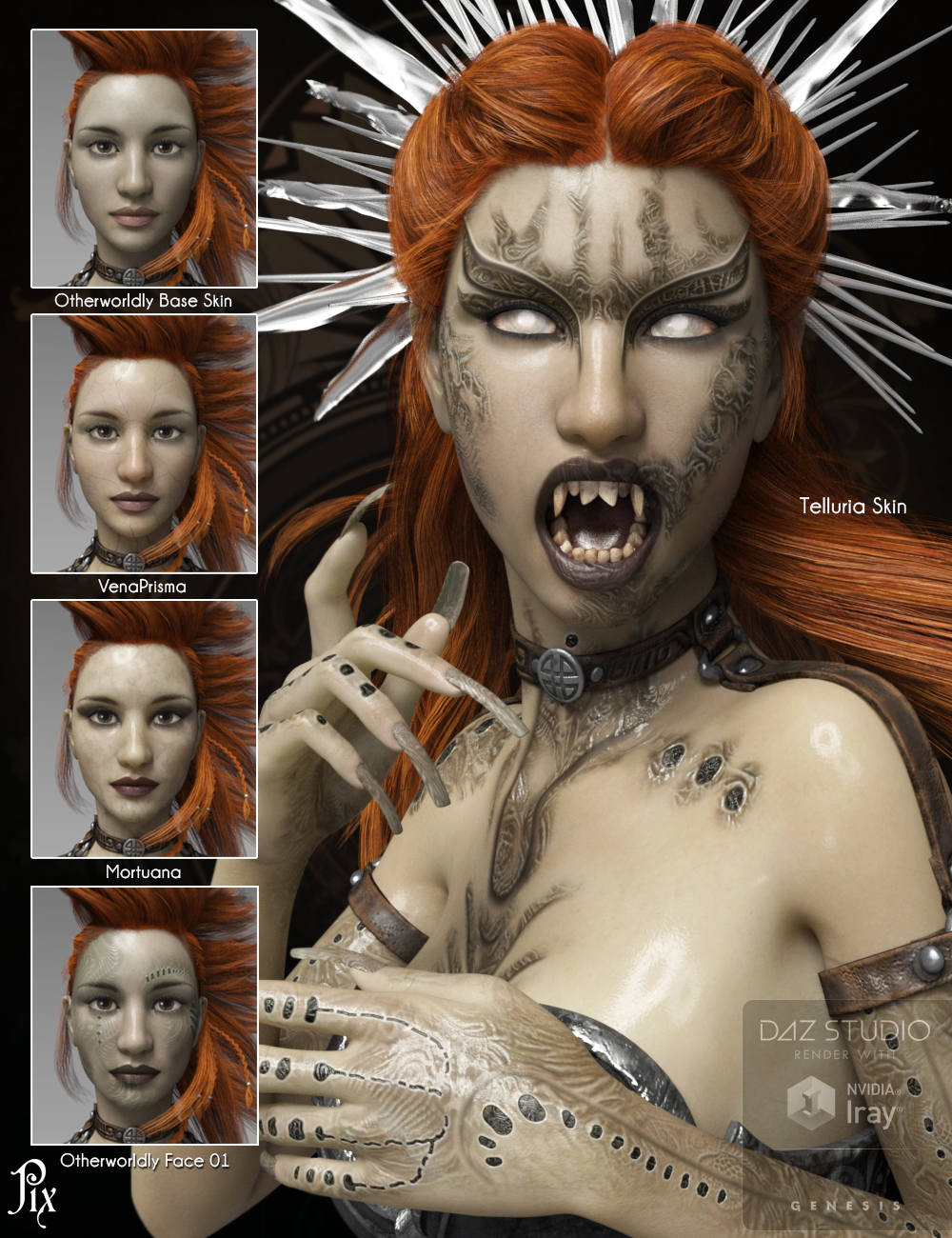 The Otherworldly for Genesis 3 Female The Otherworldly for Genesis 3 Female by: Pixelunashadownet, 3D Models by Daz 3D