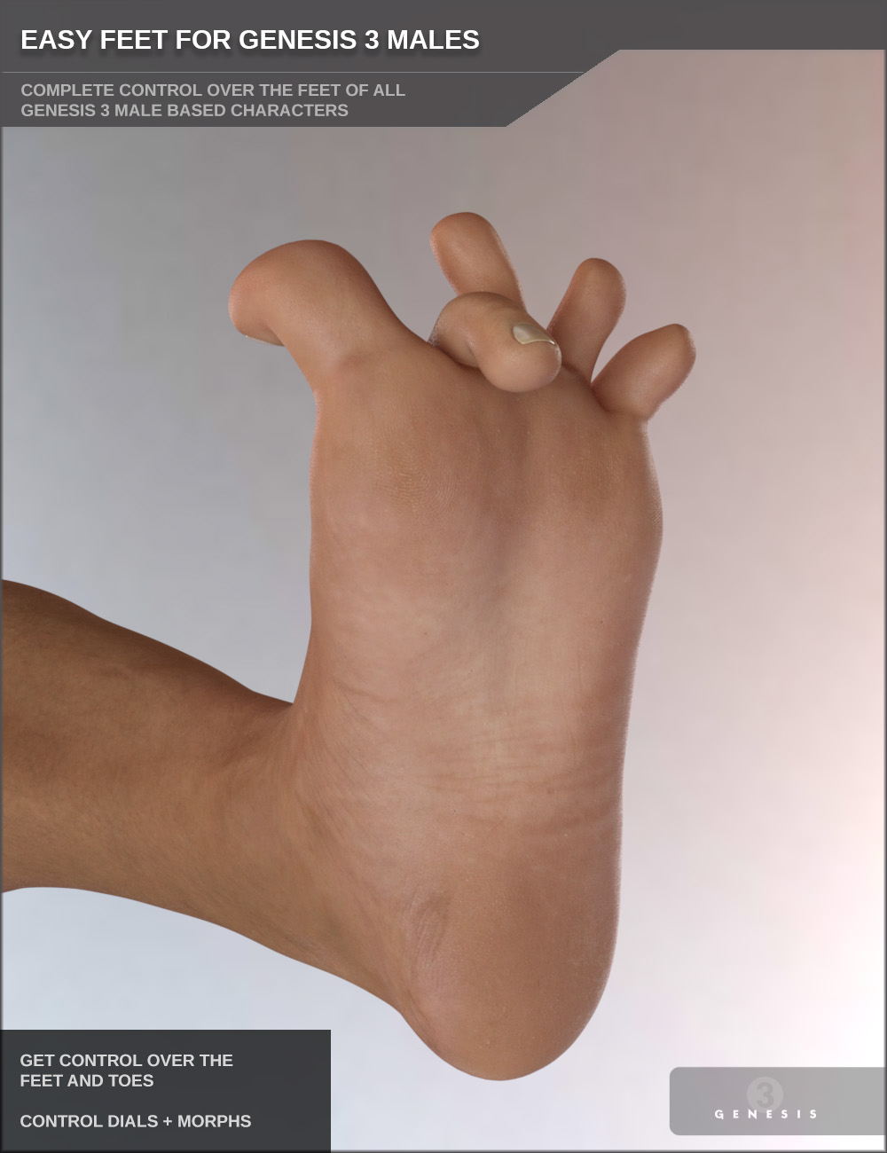 Easy Feet for Genesis 3 Male(s) by: SF-Design, 3D Models by Daz 3D