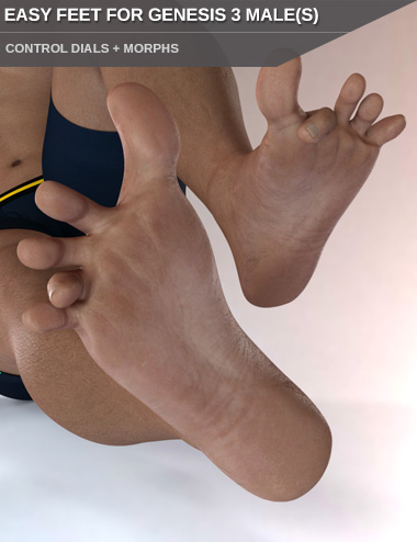 Easy Feet for Genesis 3 Male(s) by: SF-Design, 3D Models by Daz 3D