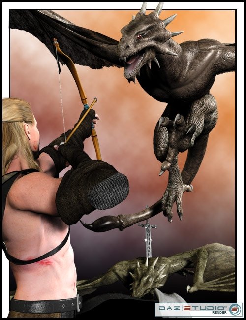 Wild Wyvern Action by: Don Albert, 3D Models by Daz 3D