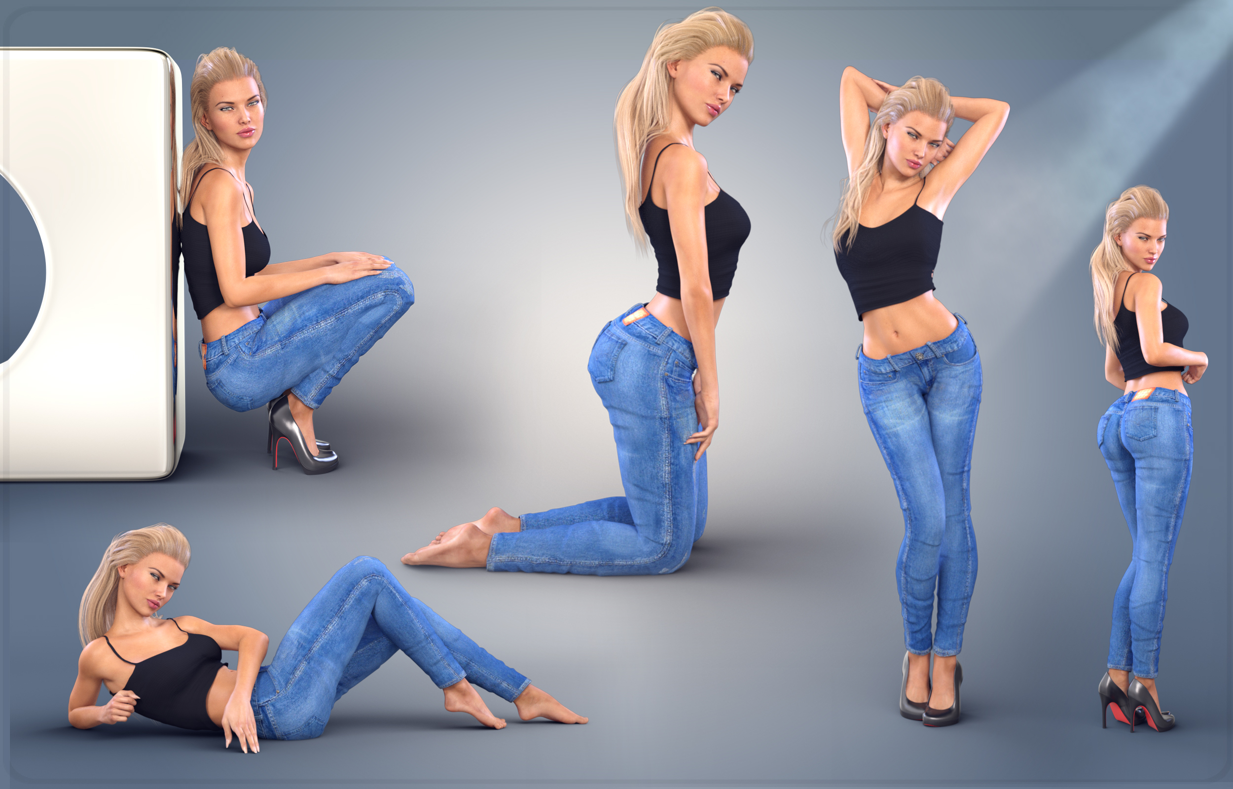 Z Photoshoot - Poses for Genesis 3 Female by: Zeddicuss, 3D Models by Daz 3D