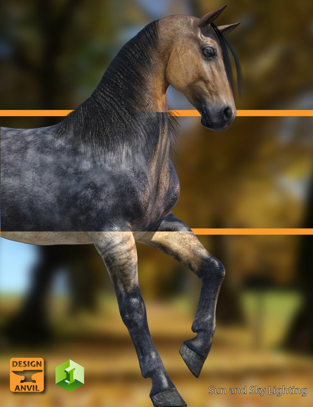 DA Horse 2 Iray Material Presets by: Design Anvil, 3D Models by Daz 3D