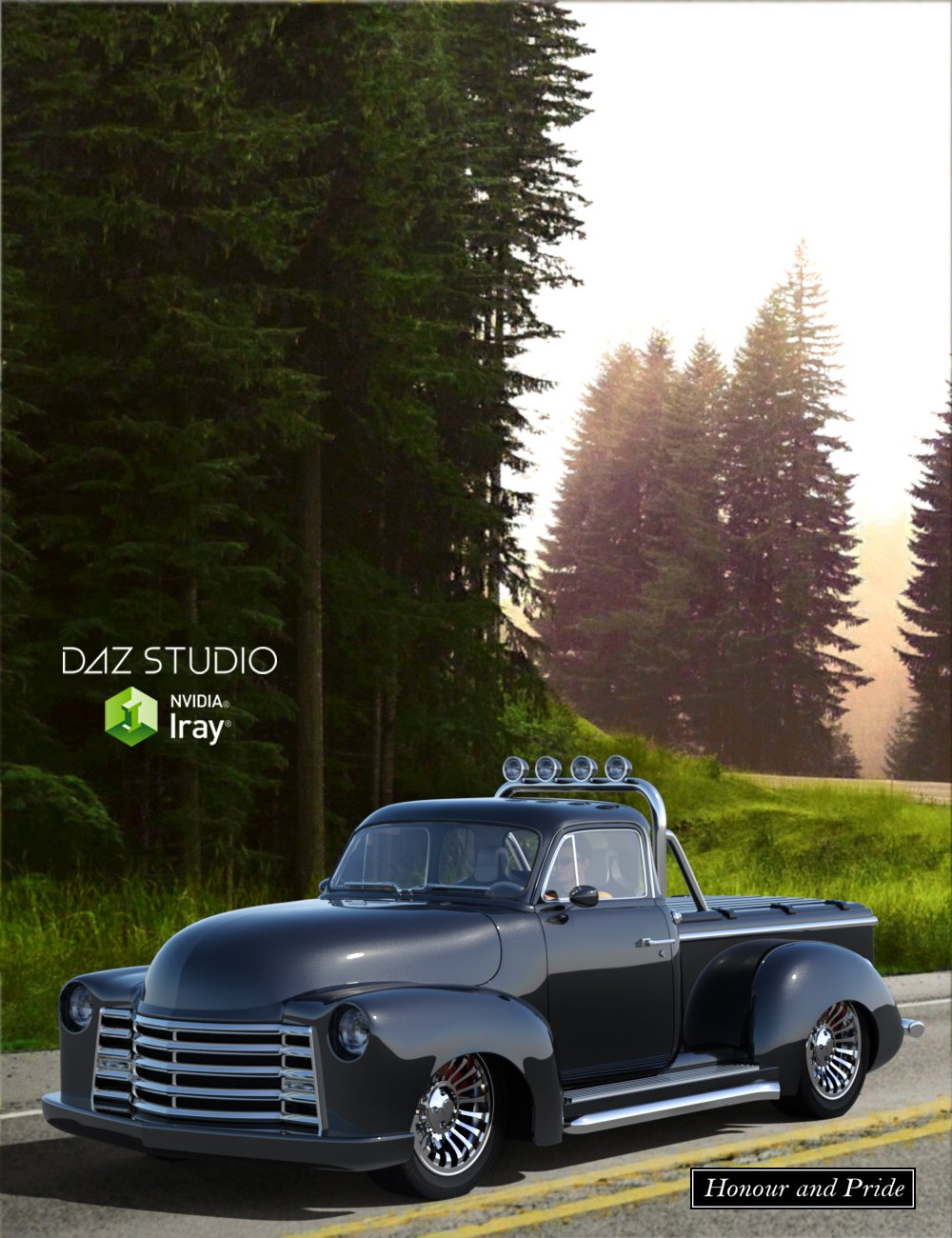 Hot Rod Truck Hot Rod Truck by: Honour And Pride, 3D Models by Daz 3D