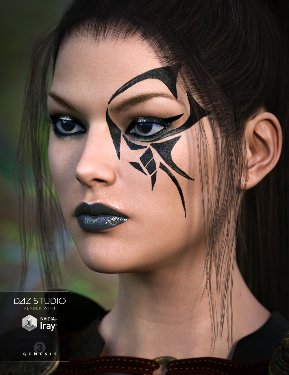 Warrior Makeups for Genesis 3 Female(s) by: ForbiddenWhispers, 3D Models by Daz 3D