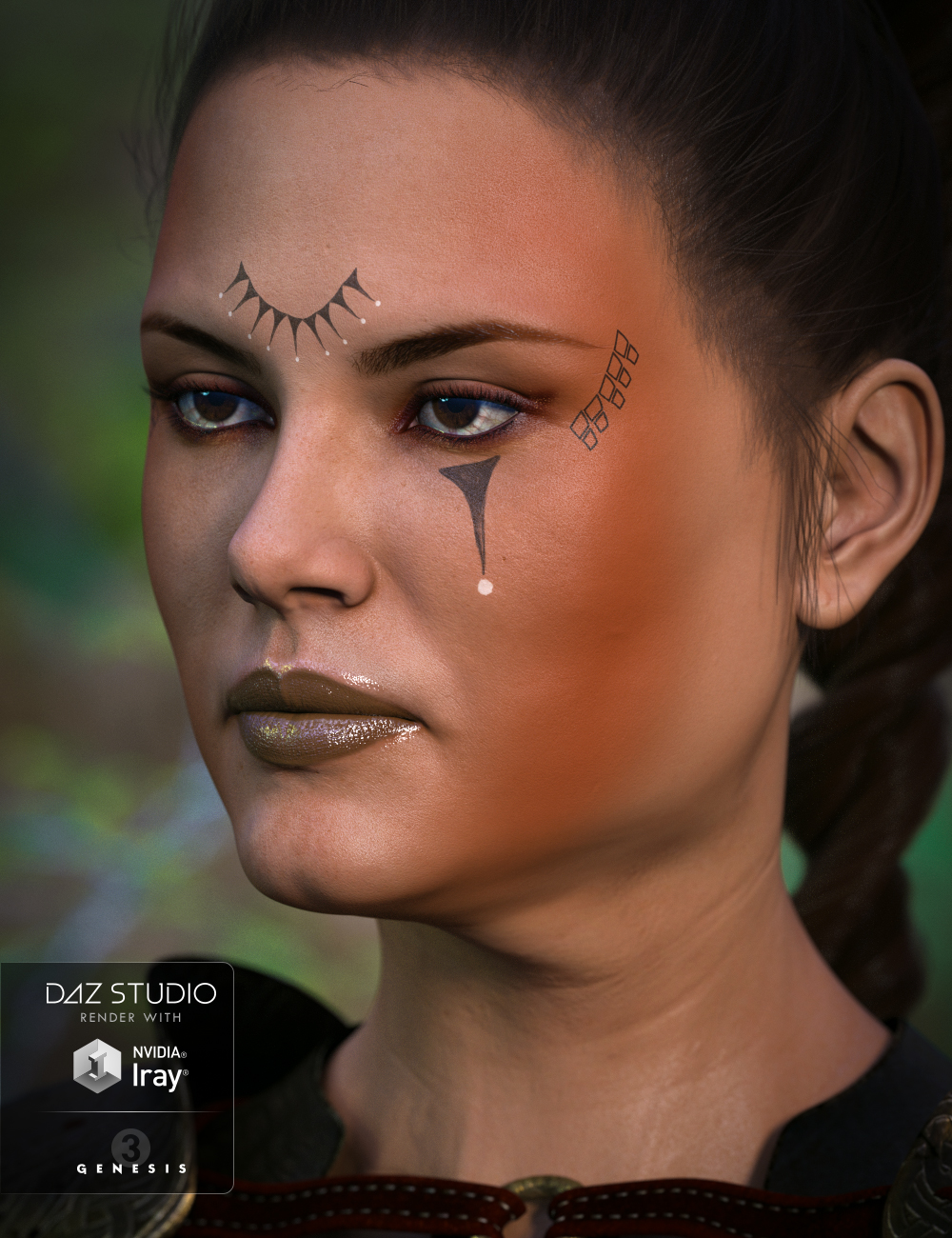 Warrior Makeups for Genesis 3 Female(s) by: ForbiddenWhispers, 3D Models by Daz 3D