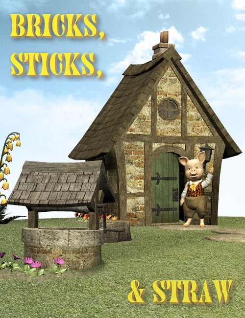 Bricks, Sticks & Straw by: Faveral, 3D Models by Daz 3D