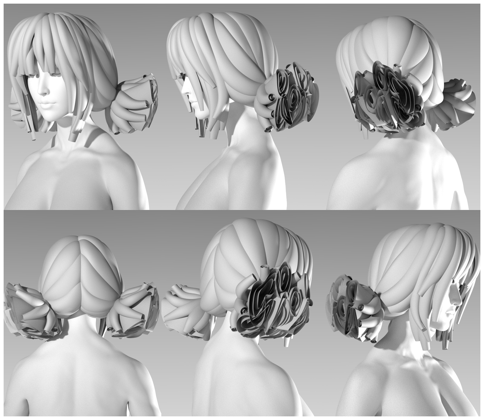 D4M Mercy Hair for Genesis 3 Female(s) by: Lady LittlefoxTraveler, 3D Models by Daz 3D