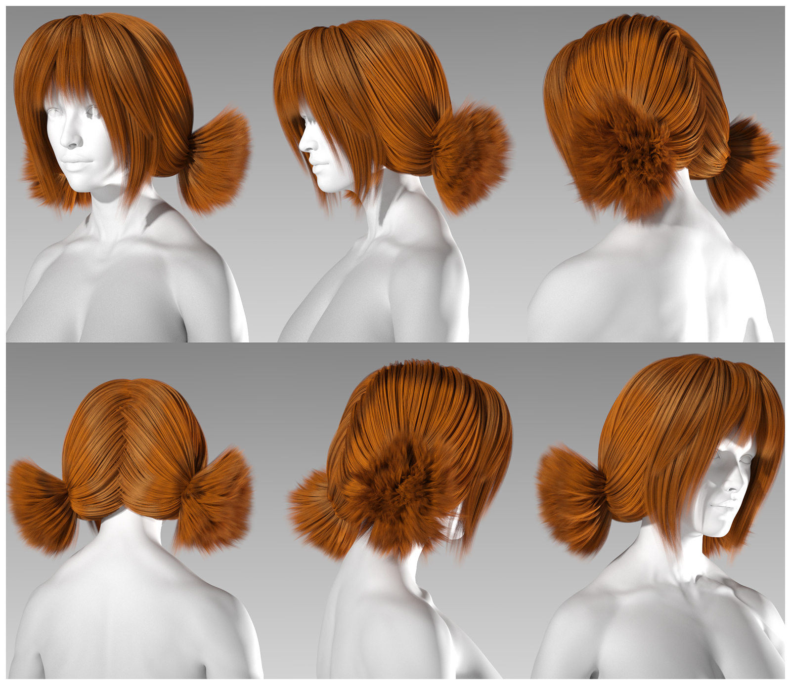 D4M Mercy Hair for Genesis 3 Female(s) by: Lady LittlefoxTraveler, 3D Models by Daz 3D